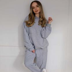 Худі тринитка Oversize  "Сірий меланж" Plamka (Poland)