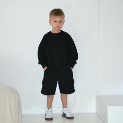 Світшот тринитка Oversize "Чорний"   Plamka (Poland)