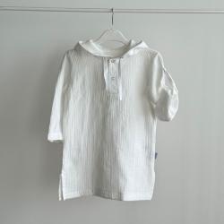 Туніка муслінова з капюшоном  "Молочна" Plamka (Poland)