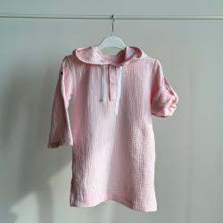 Туніка муслінова з капюшоном  "Рожева" Plamka (Poland)