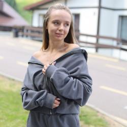 Зіп худі з капюшоном "Графіт" Plamka (Poland)