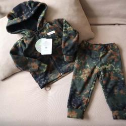 Флісовий костюм 2в1  "Vest set" комуфляж зелено-коричневий Plamka (Poland)