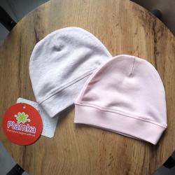 Набір 2в1 шапочок "Summer" рожева + кофейна Plamka (Poland)
