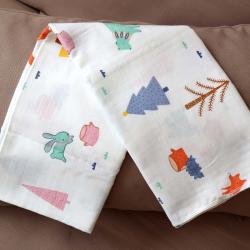 Пеленка муслінова (бамбук) Plamka "Ліс"