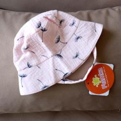 Муслінова дитяча панама  'Квітки на рожевому' Plamka