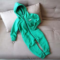 Ромпер з капюшоном з 2-нньою змійкою (без начосу) "Jumpsuits" зелений Plamka (Poland)