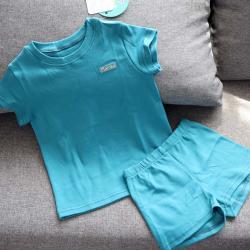 Літній набір шорти з футболкою (чи піжама) з натуральної тканини "Морська хвилька" Plamka (Poland)