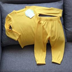Легкий костюм з тканини Мустанг  "Жовтий"  штани на резинці  Plamka (Poland)