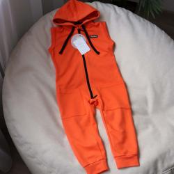 Ромпер хб двухнитка без рукавів  "Jumpsuits" помаранчевий Plamka (Poland), , л00002657, Plamka (Poland), Одяг 2-10 років