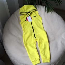 Ромпер хб двухнитка без рукавів  "Jumpsuits"  жовтий Plamka (Poland), , л00002662, Plamka (Poland), Все товары