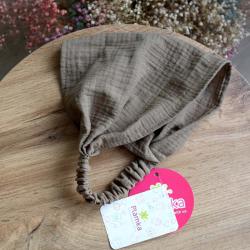 Косинка-бандана муслінова Plamka,  капучіно