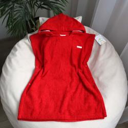 Рушник пончо з капюшоном  "Plamka", червоний, , л00003012, Plamka (Poland), Рушнички