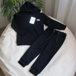 Спортивний костюм без начоса "Чорний" Plamka (Poland)