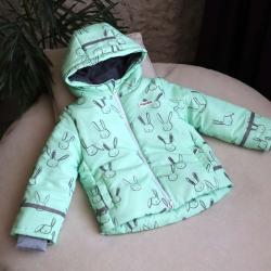 Зимова курточка на американському утеплювачі до -30 морозу "Зайчення" м'ята Plamka (Poland)