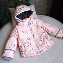 Зимова курточка на американському утеплювачі до -30 морозу "Зайченя" персик  Plamka (Poland)