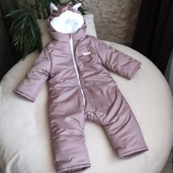 Зимовий комбінезон "SWEET HEART" капучино, 12,18,24м,2T,3T,4Т от 0 до -30 Plamka (Poland)