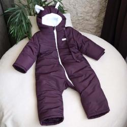 Зимовий комбінезон "SWEET HEART" темна вишня, 12,18,24м,2T,3T,4Т от 0 до -30 Plamka (Poland)