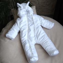Зимовий комбінезон  "SWEET HEART" білосніжний, 3,6,9,12м, от 0 до -30 Plamka (Poland)