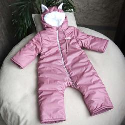 Зимовий комбінезон "SWEET HEART" ліловий крапка , 12,18,24м,2T,3T,4Т от 0 до -30 Plamka (Poland)