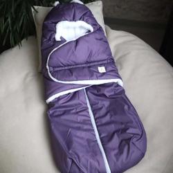 Зимовий конверт "Little Cat" фіолетовий, на сильні морози Plamka (Poland)