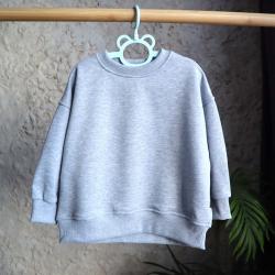 Світшот тринитка Oversize  "Сірий меланж"   Plamka (Poland)