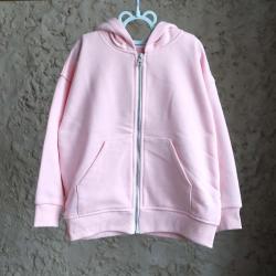 Худі тринитка Oversize на змійці "Рожевий" Plamka (Poland)