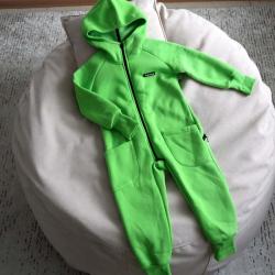 Ромпер з начісом, з капюшоном  "Jumpsuits"  салатовий Plamka (Poland)