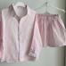 Набір сорочка та шорти мусліновий  "Рожева смужка" Plamka (Poland)